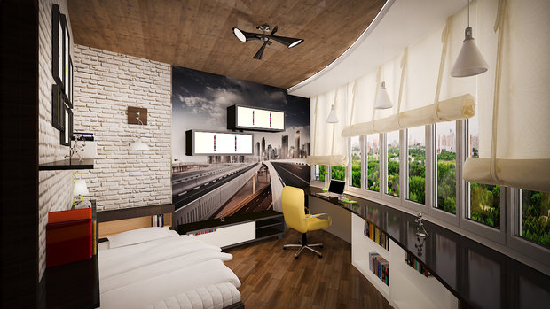 Фото из портфолио Сумасшедшая перепланировка из офиса в квартиру – фотографии дизайна интерьеров на INMYROOM