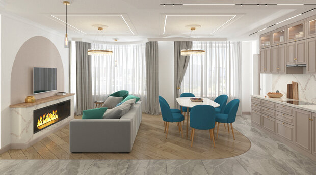 Фото из портфолио Квартира в стиле неоклассика – фотографии дизайна интерьеров на INMYROOM