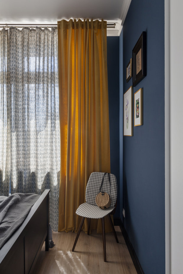 Фотография: Спальня в стиле Современный, Квартира, Проект недели, Москва, 2 комнаты, 40-60 метров, Светлана Мельникова – фото на INMYROOM