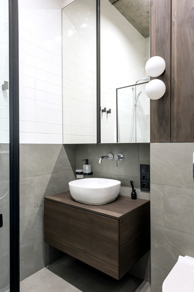 Фотография: Ванная в стиле Минимализм, Современный, Квартира, Проект дня, Киев, PLANiUM, 4 и больше, Более 90 метров – фото на INMYROOM