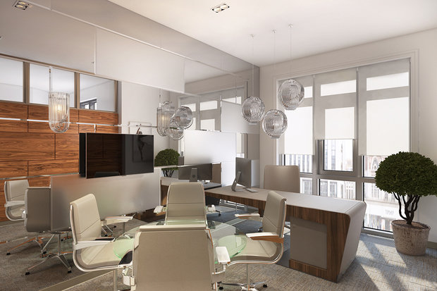 Фото из портфолио Офис в БЦ Poklonka Place – фотографии дизайна интерьеров на INMYROOM