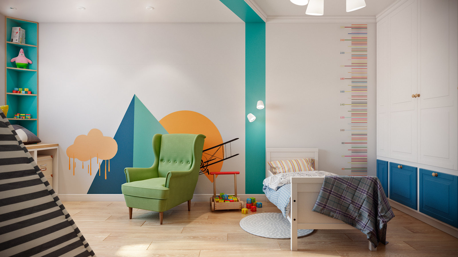 Фотография: Детская в стиле Современный, Квартира, Проект дня, Co:Interior, Сталинка, 3 комнаты, 60-90 метров – фото на INMYROOM