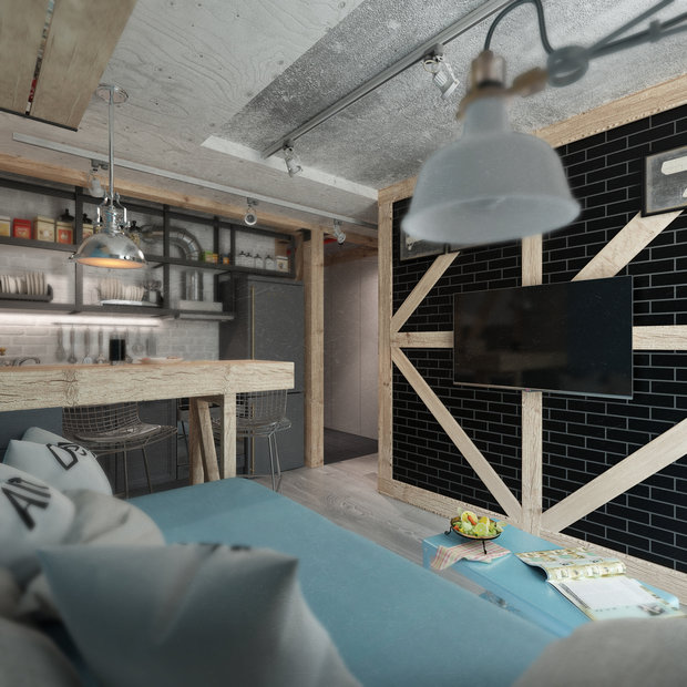 Фотография: Кухня и столовая в стиле Лофт, Квартира, Дома и квартиры, IKEA, Проект недели, Cosmorelax – фото на INMYROOM