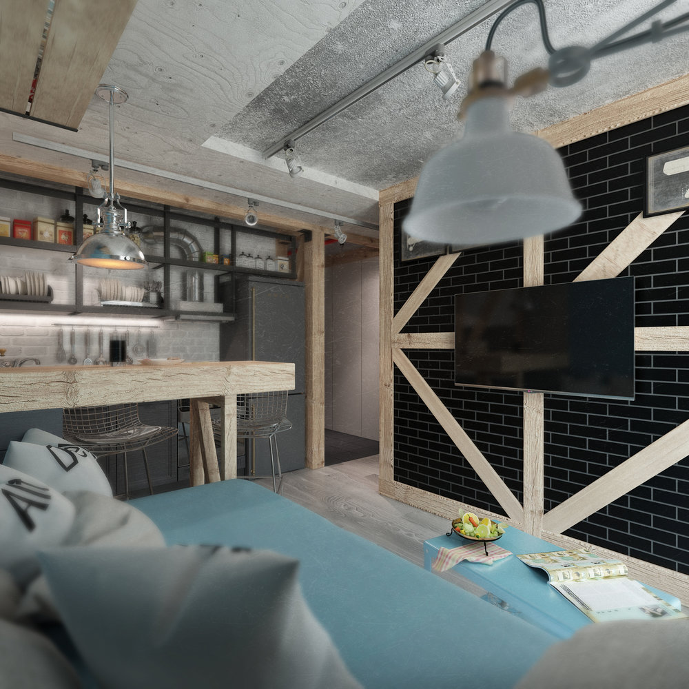 Фотография: Кухня и столовая в стиле Лофт, Квартира, Дома и квартиры, IKEA, Проект недели, Cosmorelax – фото на INMYROOM