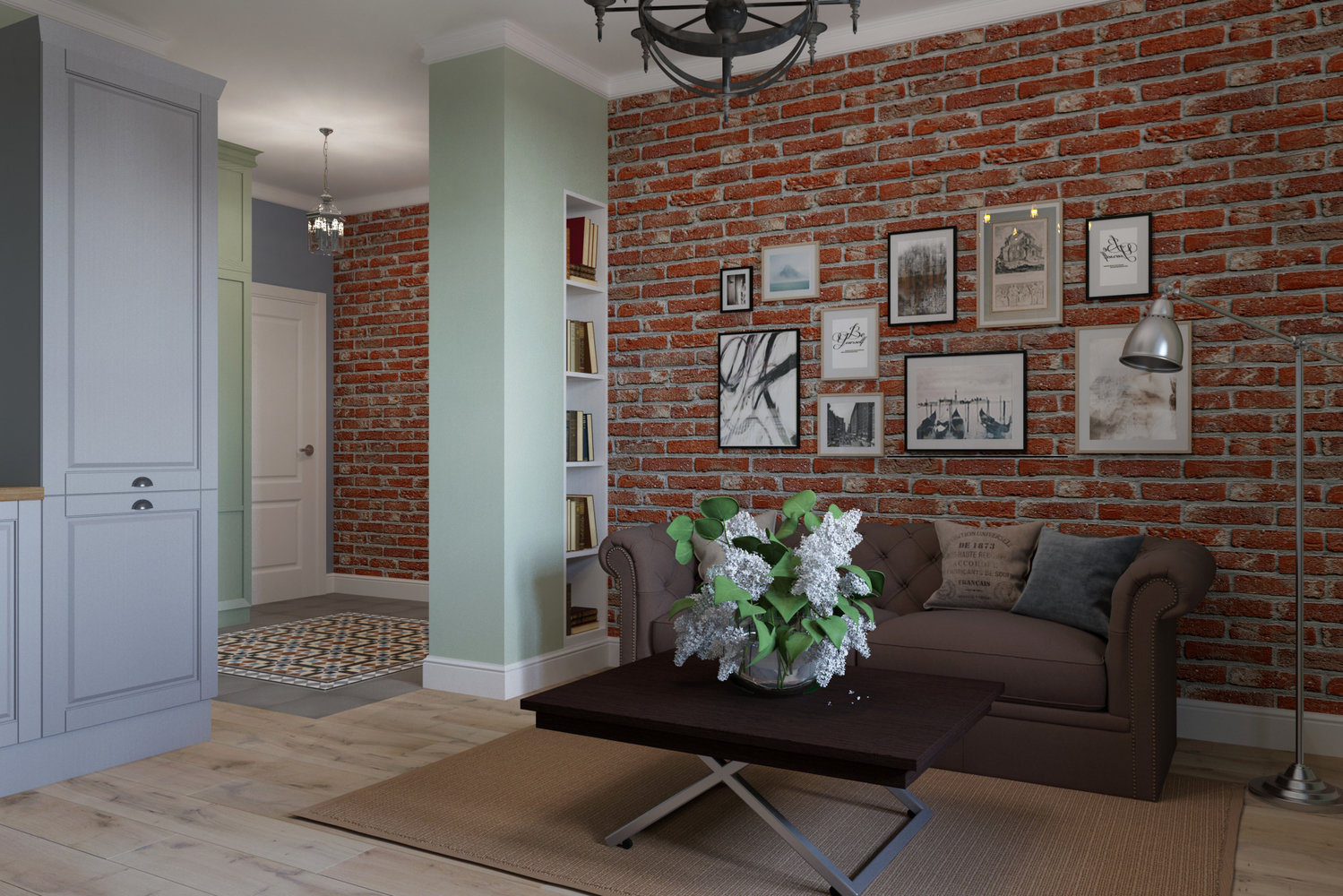 Фотография: Гостиная в стиле Эклектика, Современный, Квартира, Проект недели, Санкт-Петербург, Светлана Гаврилова, Монолитный дом, 2 комнаты, 40-60 метров – фото на INMYROOM