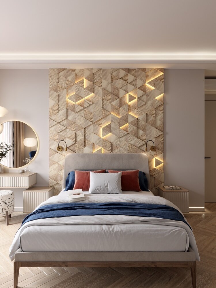 Фотография: Спальня в стиле Современный, Квартира, Проект недели, Санкт-Петербург, 3 комнаты, Более 90 метров, Виктория Вишневская – фото на INMYROOM Фотография: Спальня в стиле Современный, Квартира, Проект недели, Санкт-Петербург, 3 комнаты, Более 90 метров, Виктория Вишневская – фото на INMYROOM