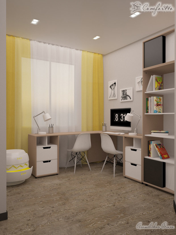 Фото из портфолио Квартира с эркером 98 м2 – фотографии дизайна интерьеров на INMYROOM
