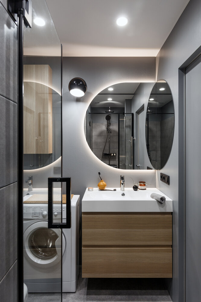 Фотография: Ванная в стиле Современный, Квартира, Студия, Проект недели, Санкт-Петербург, 1 комната, 40-60 метров, Ольга Слугина – фото на INMYROOM