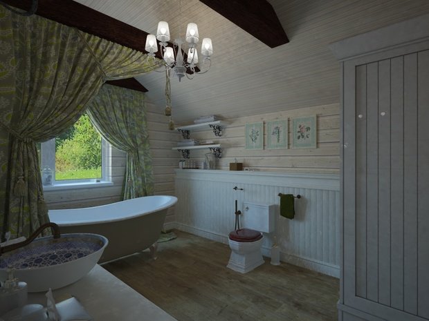 Фото из портфолио Сруб Прованс – фотографии дизайна интерьеров на INMYROOM