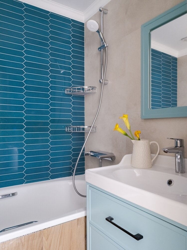 Фотография: Ванная в стиле Современный, Квартира, Проект недели, Ростов-на-Дону, 2 комнаты, 40-60 метров, Мария Пивоварова – фото на INMYROOM Фотография: Ванная в стиле Современный, Квартира, Проект недели, Ростов-на-Дону, 2 комнаты, 40-60 метров, Мария Пивоварова – фото на INMYROOM