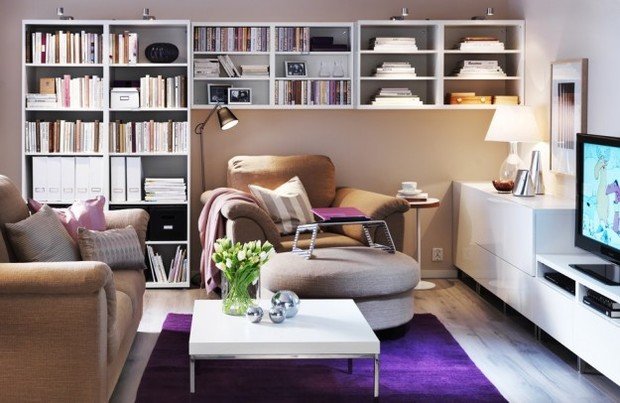 Фотография: Гостиная в стиле Современный, Декор интерьера, Малогабаритная квартира, Квартира, Интерьер комнат, Декор, Мебель и свет, Советы, дизайн гостиной, идеи для гостиной, маленькая гостиная, как увеличить маленькую гостиную, идеи для маленькой гостиной, мебель для маленькой гостиной, планировка маленькой гостиной – фото на INMYROOM