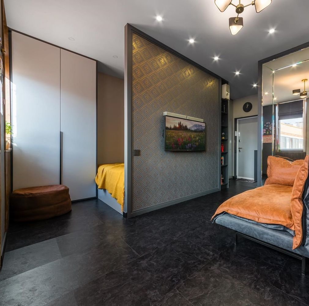 Фотография: в стиле , Современный, Квартира, Проект дня, Дарья Дубкова, 1 комната, до 40 метров, Сбербанк, домклик, сбербанк страхование – фото на INMYROOM