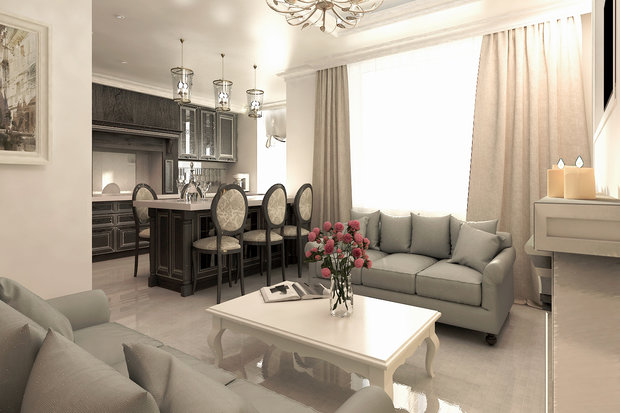 Фото из портфолио Квартира в классическом стиле с элементами прованса – фотографии дизайна интерьеров на INMYROOM