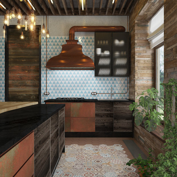 Фотография: Кухня и столовая в стиле Лофт – фото на INMYROOM
