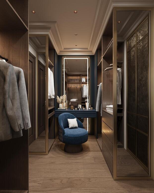 Фото из портфолио Дизайн интерьера квартиры в ЖК «Noble (Нобл)» с элементами американской классики – фотографии дизайна интерьеров на INMYROOM