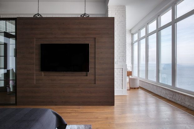 Фотография: Спальня в стиле Лофт, Квартира, Проект недели, Пентхаус, 4 и больше, Более 90 метров, Владивосток, #эксклюзивныепроекты, Miyao Studio – фото на INMYROOM