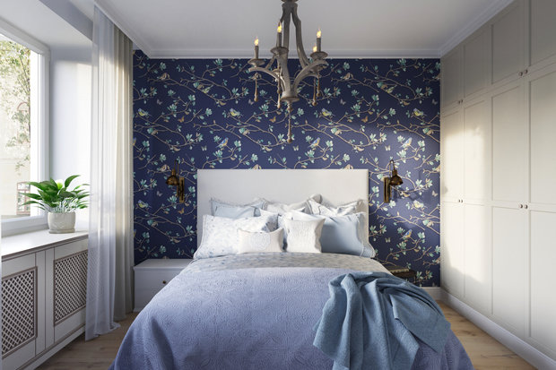 Фотография: Спальня в стиле Прованс и Кантри, Современный, Квартира, Проект недели, Санкт-Петербург, Светлана Гаврилова, Монолитный дом, 2 комнаты, 40-60 метров – фото на INMYROOM