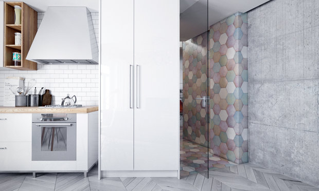 Фотография: Кухня и столовая в стиле Лофт, Квартира, Проект недели, Москва, Сталинка, Андрей Надточий, Виктория Косарева, Edifico, 2 комнаты, 40-60 метров – фото на INMYROOM