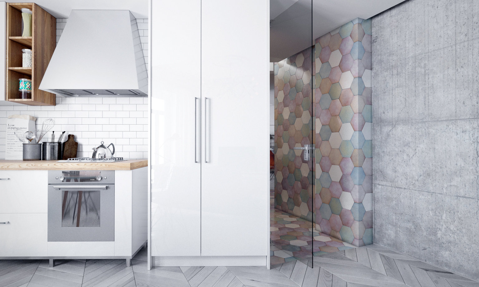 Фотография: Кухня и столовая в стиле Лофт, Квартира, Проект недели, Москва, Сталинка, Андрей Надточий, Виктория Косарева, Edifico, 2 комнаты, 40-60 метров – фото на INMYROOM