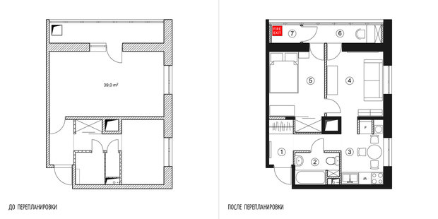 Фото из портфолио Квартира_Flat 1=2 – фотографии дизайна интерьеров на INMYROOM