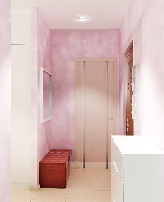 Фото из портфолио Проект одно-комнатной квартиры.  – фотографии дизайна интерьеров на INMYROOM