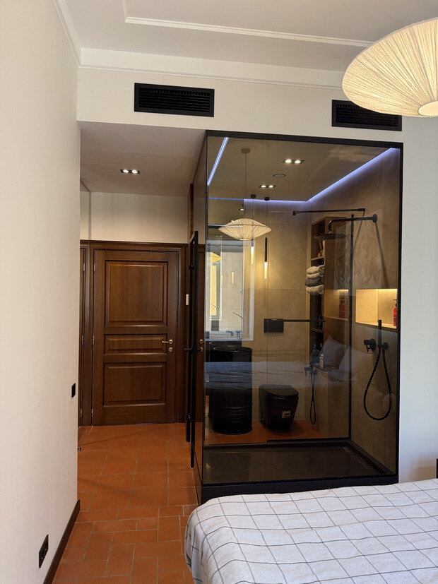 Фотография: Ванная в стиле Лофт, Современный, Эклектика, Винтажный, Квартира, Проект дня, Москва, Кирпичный дом, 3 комнаты, 60-90 метров, Сабина Неровня, современный с элементами классики и лофта – фото на INMYROOM