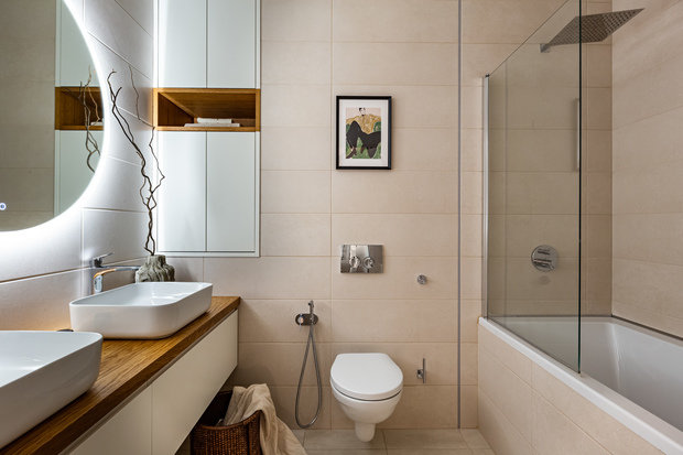 Фотография: Ванная в стиле Современный, Квартира, Проект недели, Санкт-Петербург, 3 комнаты, Более 90 метров, Жанна Бунгова – фото на INMYROOM