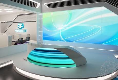 Новостная студия для телеканала «Миллет»
