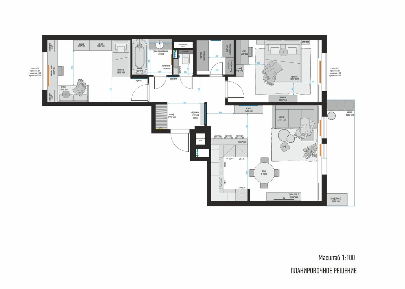 Фотография: Планировки в стиле , Современный, Квартира, Проект недели, Санкт-Петербург, 3 комнаты, 60-90 метров, Юлия Бабинцева, YUHOME design – фото на INMYROOM Фотография: Планировки в стиле , Современный, Квартира, Проект недели, Санкт-Петербург, 3 комнаты, 60-90 метров, Юлия Бабинцева, YUHOME design – фото на INMYROOM