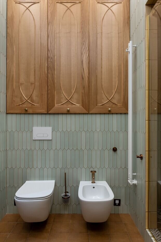 Фотография: Ванная в стиле Современный, Эклектика, Квартира, Проект дня, Ростов-на-Дону, 3 комнаты, Более 90 метров, Эксклюзивные проекты, Алла Пляшник, Виктория Щербакова – фото на INMYROOM