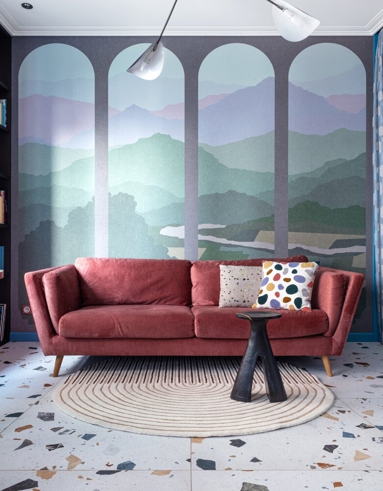 Фотография: Гостиная в стиле Современный, Эклектика, Малогабаритная квартира, Квартира, Проект недели, Москва, Оксана Олейник, Монолитный дом, до 40 метров – фото на INMYROOM