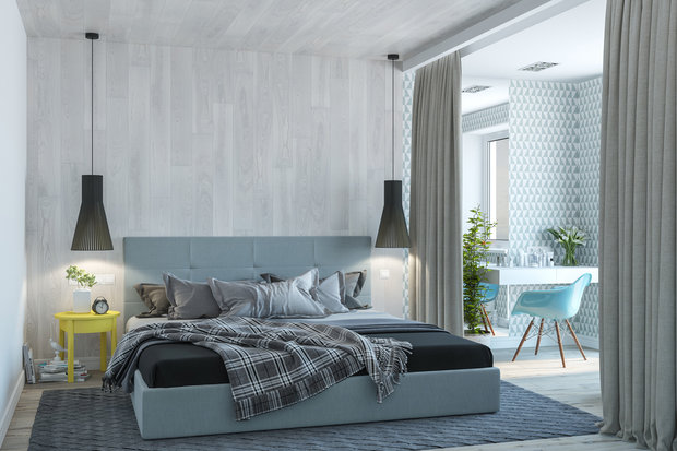 Фотография: Спальня в стиле Скандинавский – фото на INMYROOM