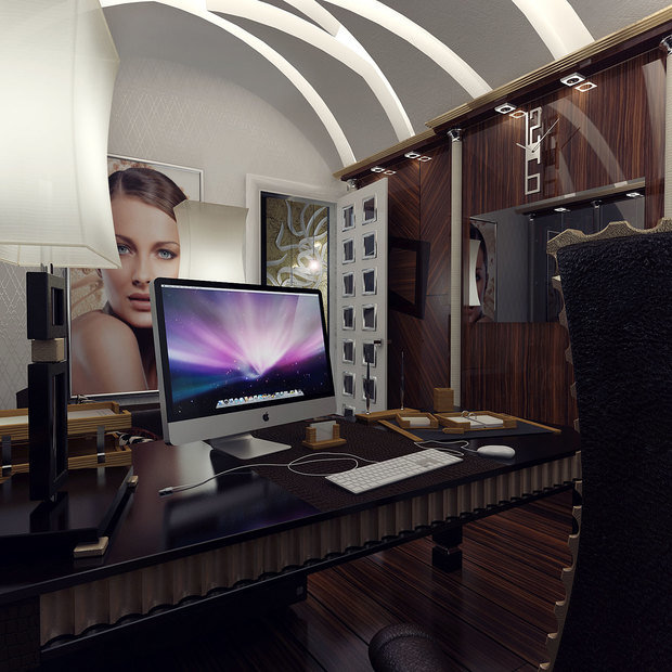 Фото из портфолио Кабинет АрДеко – фотографии дизайна интерьеров на INMYROOM