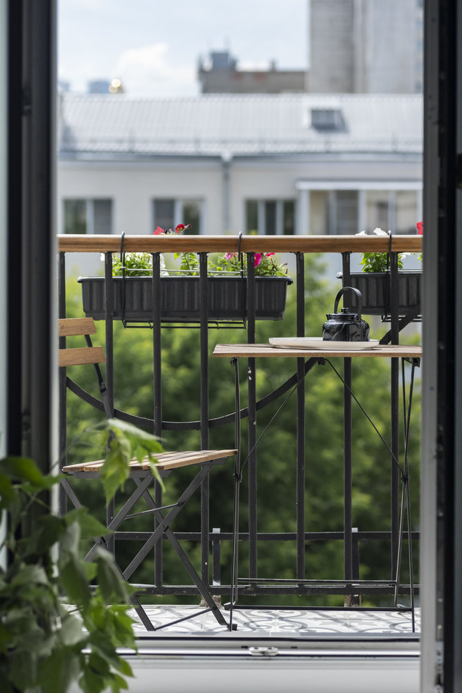 Фотография: Балкон в стиле Скандинавский, Эклектика, Квартира, Проект недели, Екатеринбург, Сталинка, 3 комнаты, 60-90 метров, Ольга Минуллина – фото на INMYROOM