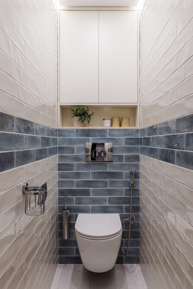 Фотография: Ванная в стиле Современный, Квартира, Проект дня, Москва, И-522А, Панельный дом, 3 комнаты, 60-90 метров, Ольга Филиппова – фото на INMYROOM