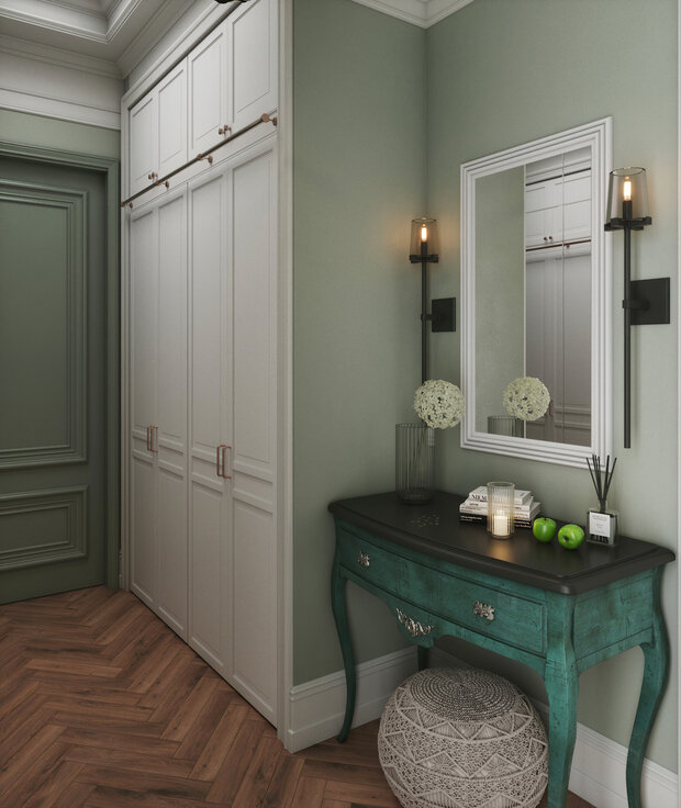 Фотография: Прихожая в стиле Классический, Современный, Эклектика, Квартира, Проект недели, Одинцово, Монолитный дом, 2 комнаты, 40-60 метров, Andrei Lobin Design Buro, Андрей Лобин – фото на INMYROOM