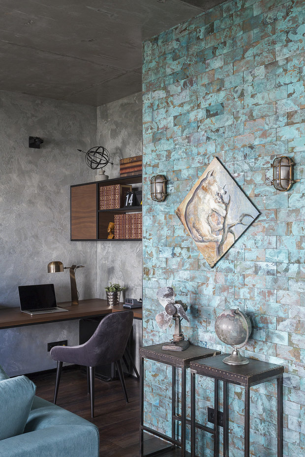 Фотография: Кабинет в стиле Лофт, Ванная, Декоративная штукатурка, Гид, Ирина Большакова, Мария Полянская, Андрей Попов, декоративная отделка стен, Роман Луценко, Dali-Decor – фото на INMYROOM