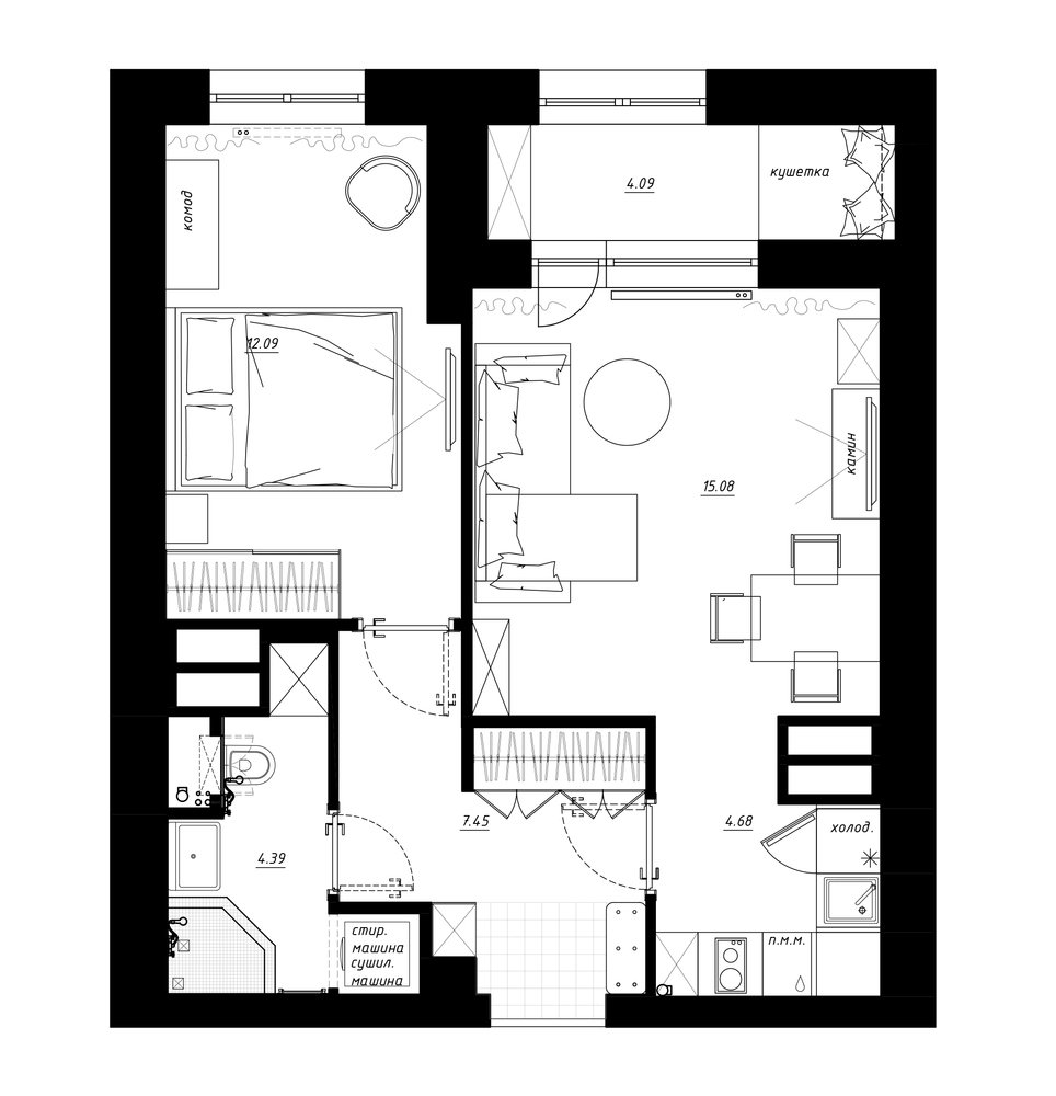 Фотография: Планировки в стиле , Квартира, Перепланировка, Санкт-Петербург, Никита Зуб, 1 комната, 40-60 метров, Монолитно-кирпичный, планировочная среда, ЖК "Времена года" – фото на INMYROOM Фотография: Планировки в стиле , Квартира, Перепланировка, Санкт-Петербург, Никита Зуб, 1 комната, 40-60 метров, Монолитно-кирпичный, планировочная среда, ЖК "Времена года" – фото на INMYROOM