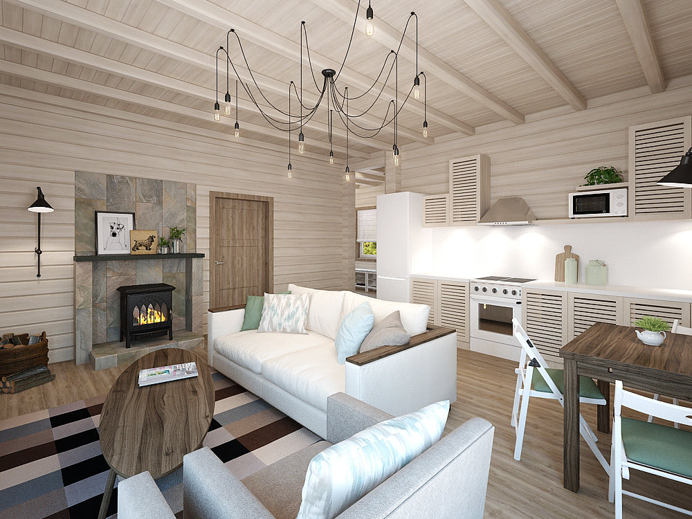 Фото из портфолио Декорирование деревянного коттеджа – фотографии дизайна интерьеров на INMYROOM Фото из портфолио Декорирование деревянного коттеджа – фотографии дизайна интерьеров на INMYROOM