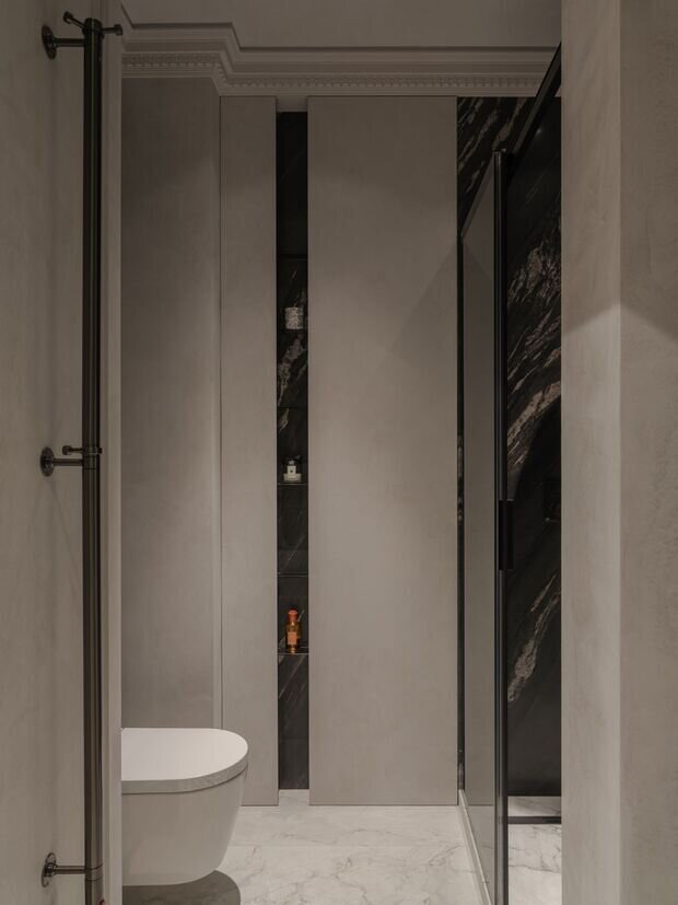 Фотография: Ванная в стиле Современный, Квартира, Проект дня, 2 комнаты, 60-90 метров, Санкт-Петербруг, современный с элементами классики и роскоши – фото на INMYROOM