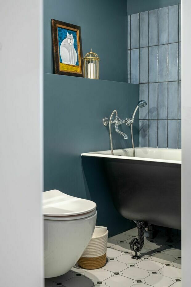 Фотография: Ванная в стиле Скандинавский, Современный, Эклектика, Минимализм, Проект недели, 2 комнаты, 40-60 метров – фото на INMYROOM