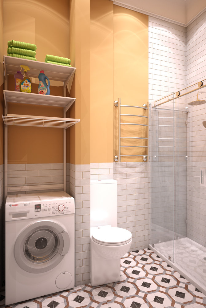 Фотография: Ванная в стиле Современный, Скандинавский, Квартира, Студия, Проект дня, Марина Саркисян, Хельсинки, до 40 метров – фото на INMYROOM