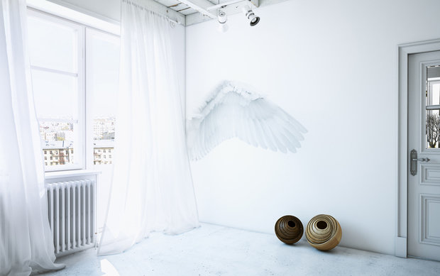 Фотография: Декор в стиле Восточный, Эклектика, Спальня, Лофт, Современный, Квартира, Белый, Проект недели, Черный, Коричневый, Санкт-Петербург, Наташа Янсон, зал для йоги, как зонировать спальню, гардеробная в спальне, лофт в спальне – фото на INMYROOM