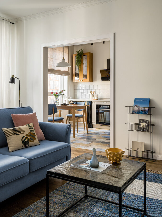 Фотография: Гостиная в стиле Современный, Эклектика, Квартира, Проект дня, Москва, 2 комнаты, 40-60 метров, Кристина Малышева – фото на INMYROOM