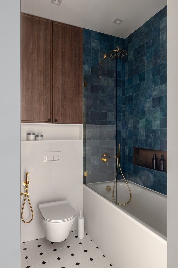 Фотография: Ванная в стиле Современный, Квартира, Студия, Проект дня, Москва, до 40 метров, Sloyarch – фото на INMYROOM