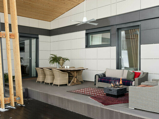 Фотография: Терраса в стиле Скандинавский, Прованс и Кантри, Дом, Проект недели, Дача, Дом и дача, 4 и больше, Более 90 метров, Анастасия Рыкова, S-Style, Калуга – фото на INMYROOM