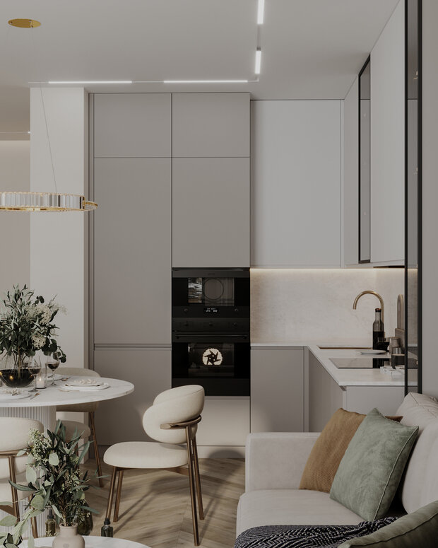 Фото из портфолио Дизайн-проект квартиры в ЖК «Опалиха-Village» в стиле современная классика – фотографии дизайна интерьеров на INMYROOM