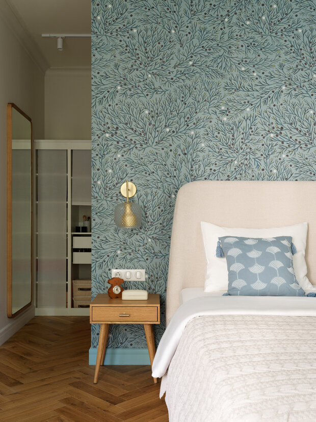 Фотография: Спальня в стиле Скандинавский, Современный, Квартира, Проект дня, 3 комнаты, 60-90 метров, Анастасия Заркуа, Санкт-Петербруг, фото интерьера, дизайн интерьера фото – фото на INMYROOM