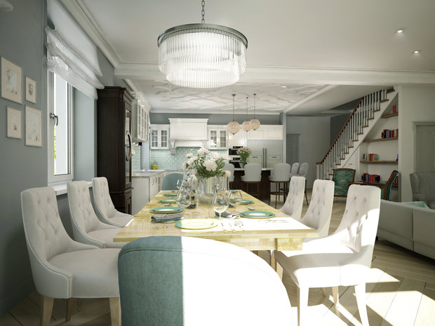 Фото из портфолио Американская классика в поселке "Европа" – фотографии дизайна интерьеров на INMYROOM