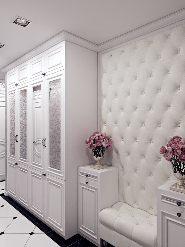 Фотография: Прихожая в стиле Классический, Квартира, Россия, iM, Белый, Проект недели, Bork, Новая Москва, Jacob Delafon, Maytoni, Рыжий кот, Khroma, Lex-Style, ream Land, Мария Власова – фото на INMYROOM